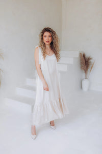 Cream Colored Sundress - ETANNA Cream Colored Sundress - ETANNA