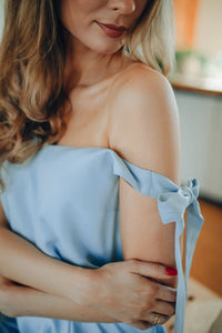 Blue flowy summer dress