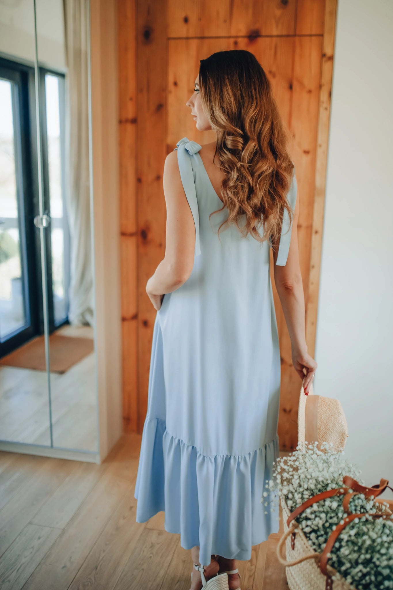 Blue midi sundress