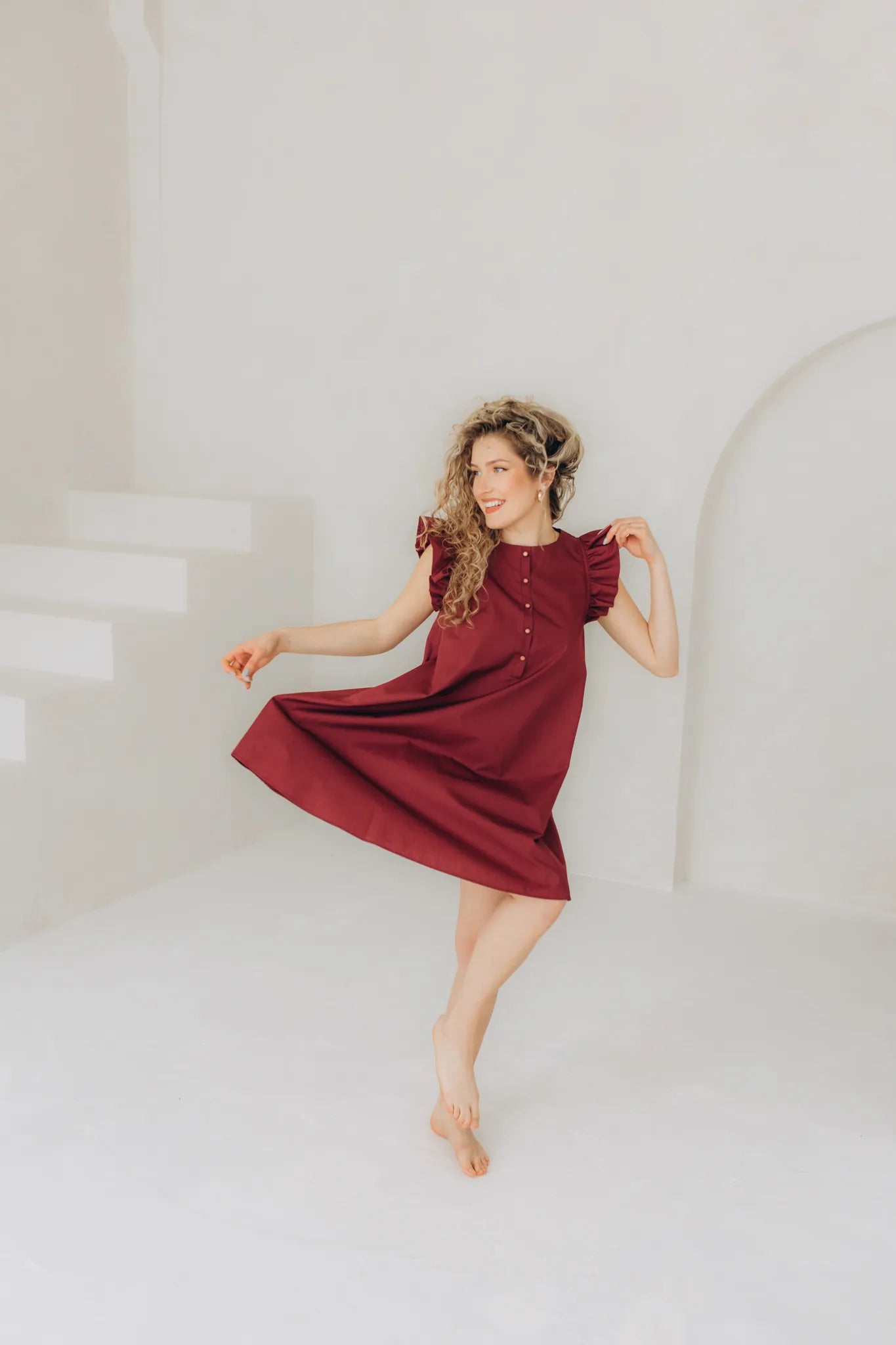 Burgundy Mini Dress