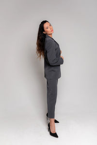 Charcoal grey womens blazer