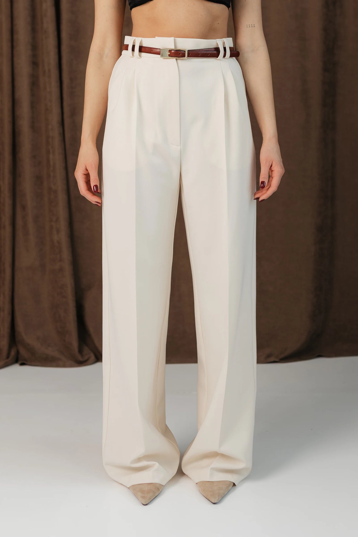 Cream Colored Trousers for Ladies
