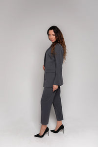 Dark grey blazer for women