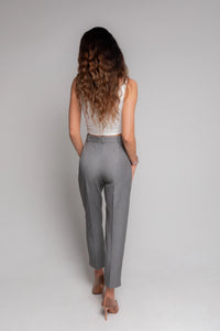 Grey formal pants for ladies