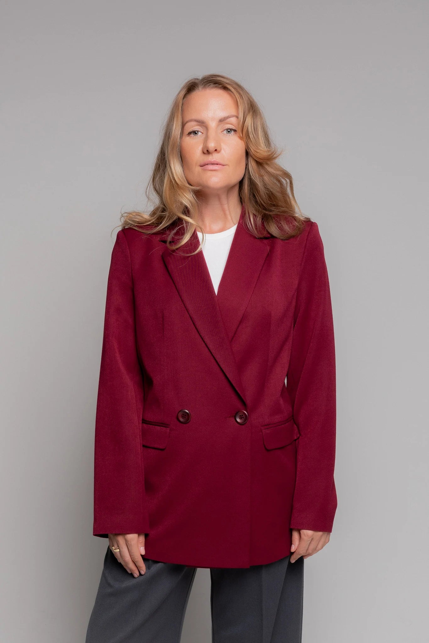 Ladies burgundy blazer