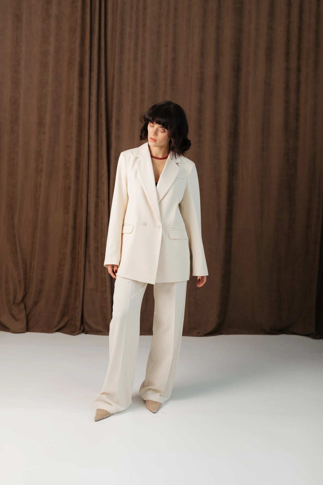 Cream Colored Trousers for Ladies