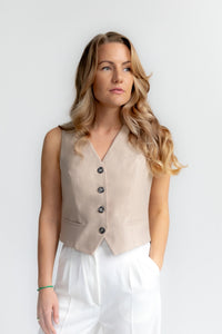 Ladies cream waistcoat