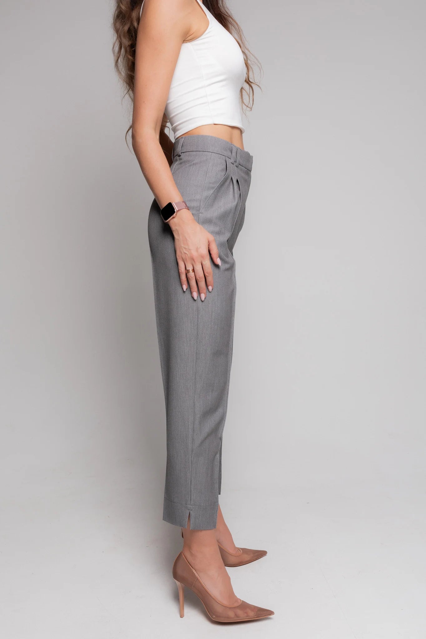 Ladies grey formal trousers