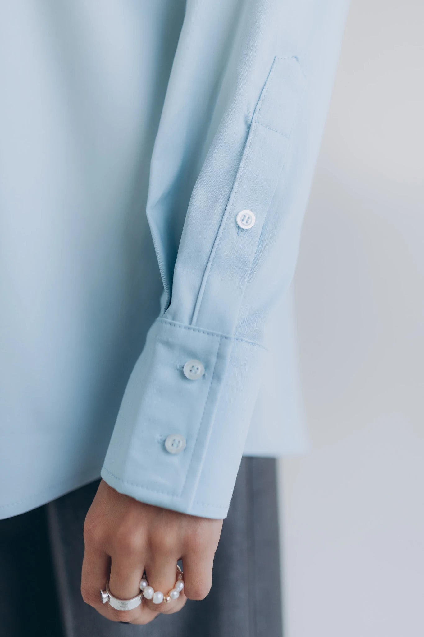 Light blue button down shirt women