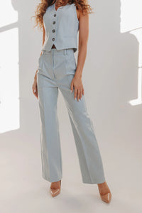 Light blue trousers women