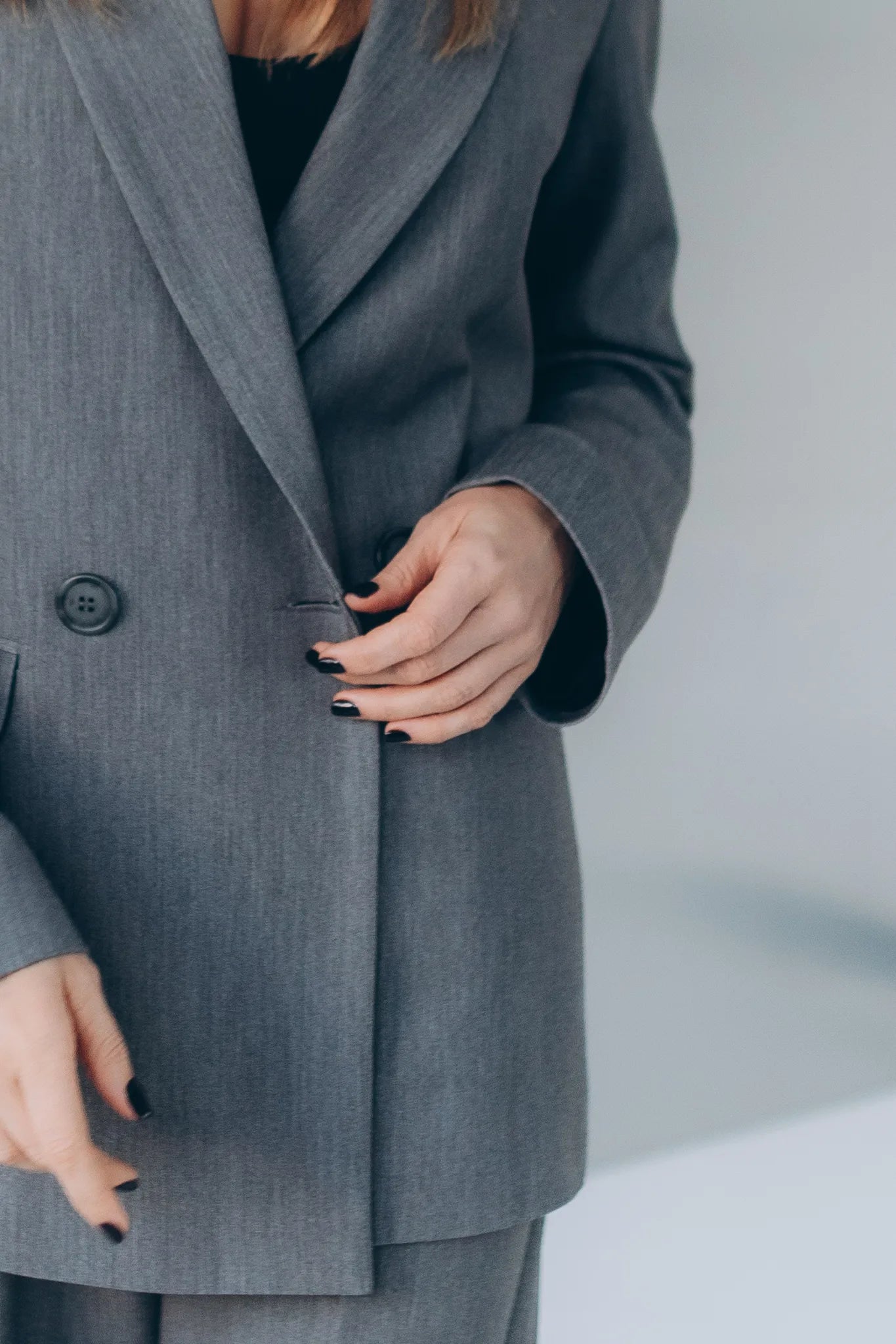 Light grey blazer for women