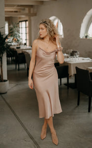 Light Pink Silk Slip Dress - ETANNA Light Pink Silk Slip Dress - ETANNA