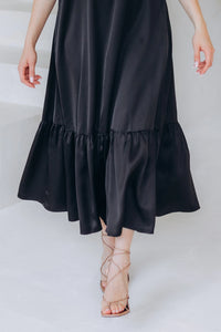 Long black summer dress