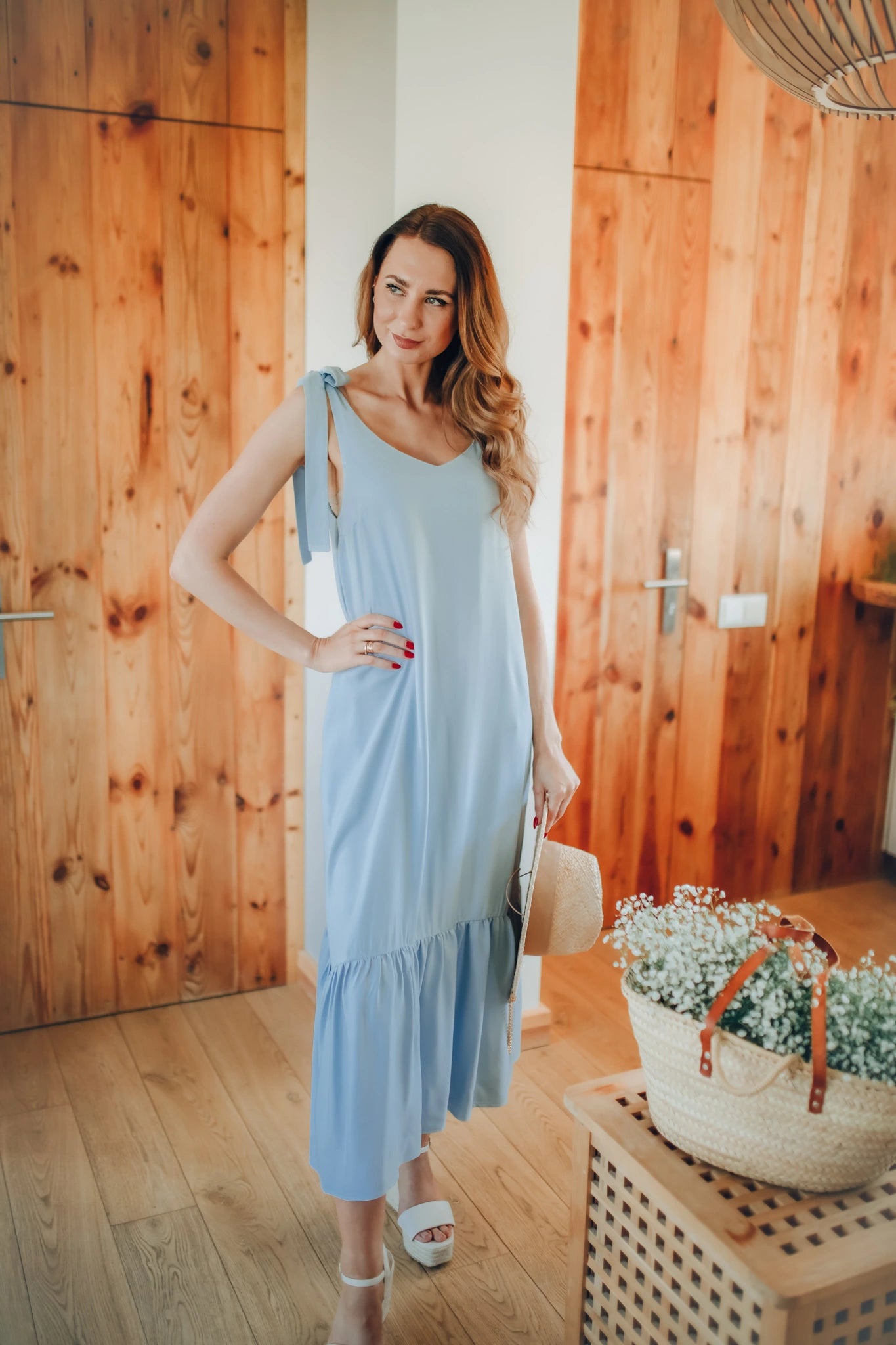 Long maternity sundress