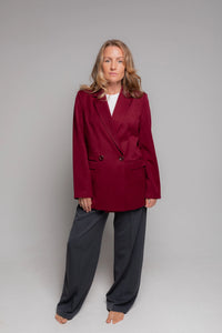 Maroon blazer women's