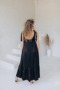 Maxi black summer dress