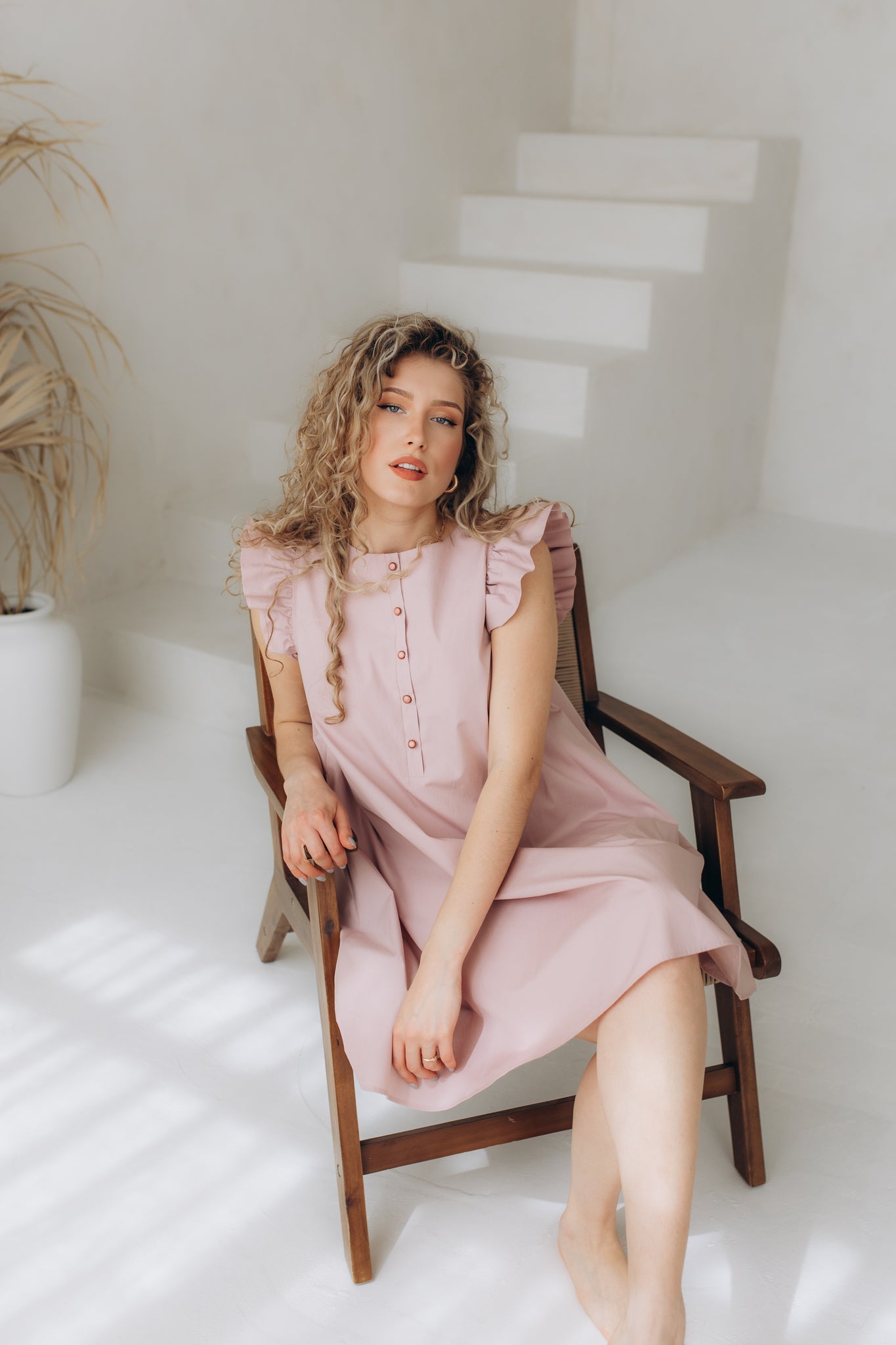 Pale Pink Sundress - ETANNA Pale Pink Sundress - ETANNA