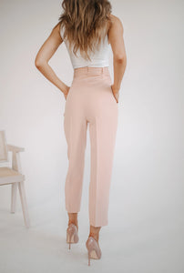 Pink high waisted trousers