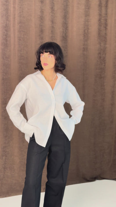 White linen shirt for women