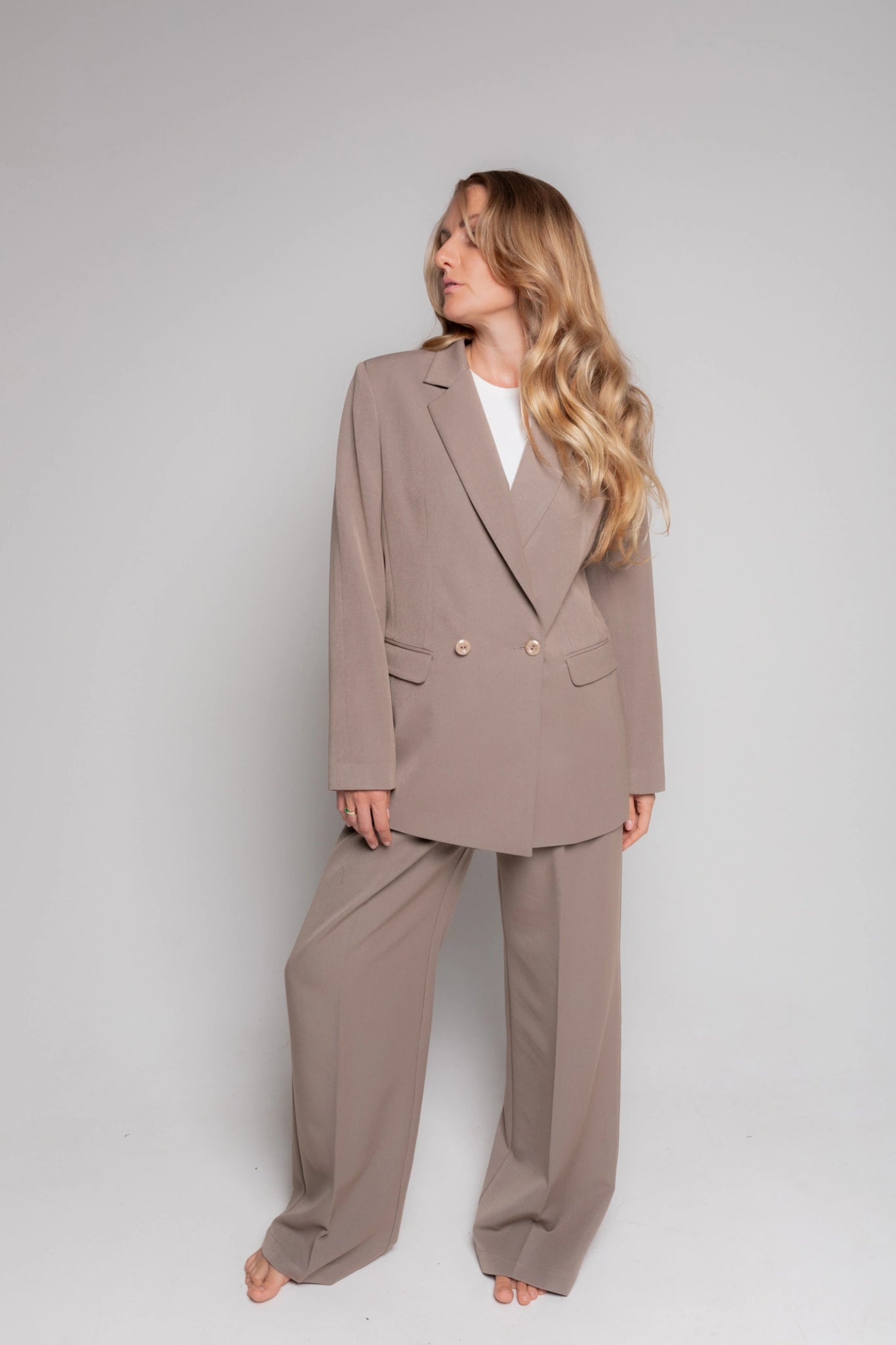 Taupe blazer women