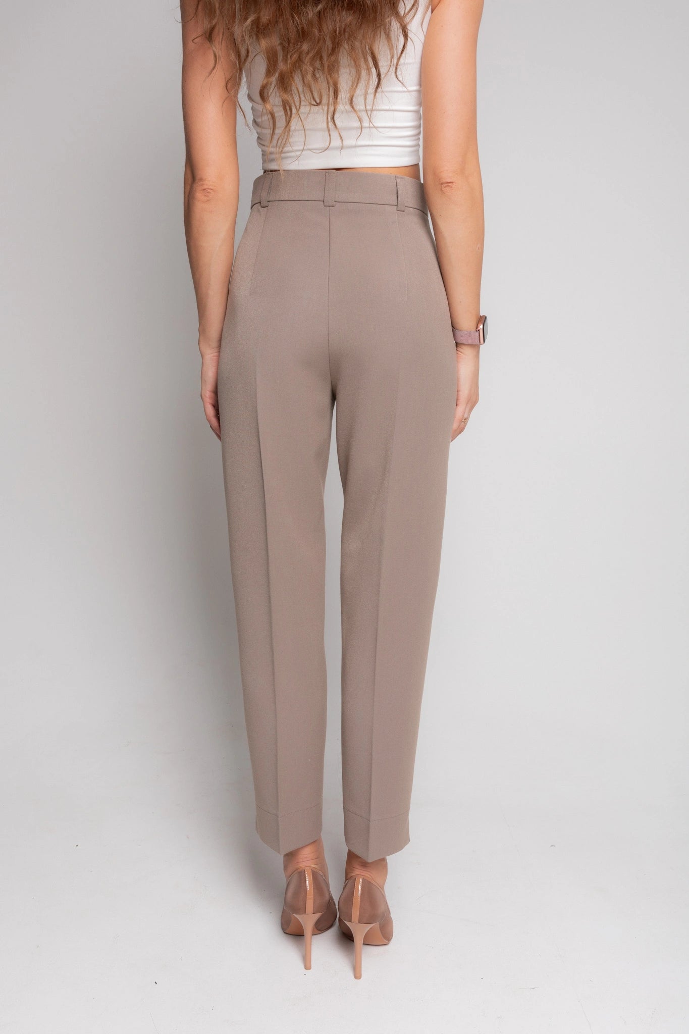 Taupe formal trousers