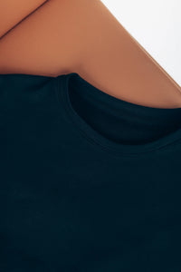 Womens black cotton T-shirt