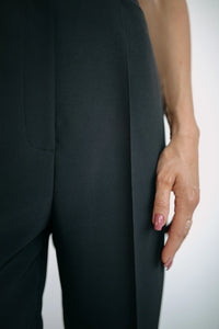 Womens black high waisted trousers