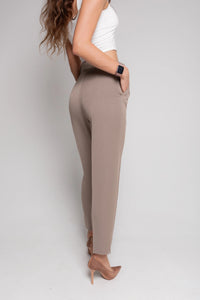 Women's taupe trousers